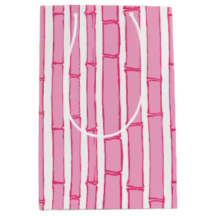 Bambooey Bamboo Stripe in Pink Medium Gift Bag