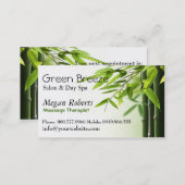 Bamboos Spa Skin Care Massage Salon Reiki Appointment Card (Front/Back)