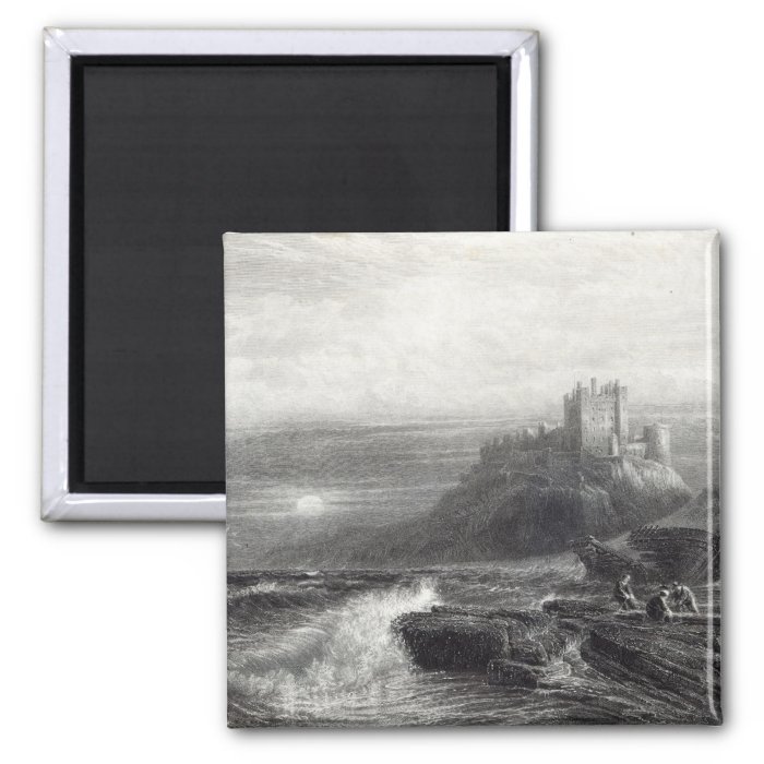 Bamborough Castle, engraved by S. Bradshaw Magnet