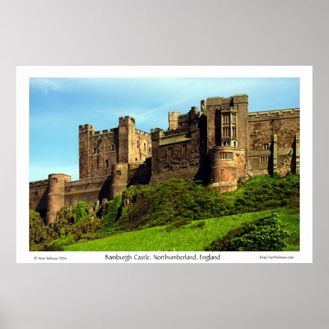Bamburgh Castle, Northumberland, England. Poster (Front)