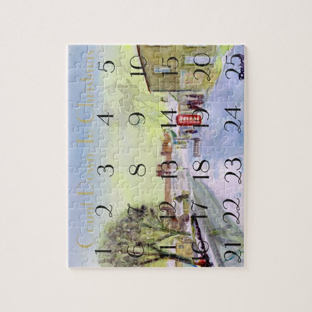 Bamburgh Village Advent calendar jigsaw puzzle (Vertical)