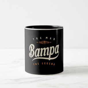 Bampa The Man Myth Legend Funny  Two-Tone Coffee Mug