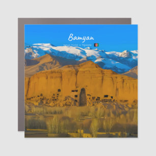 Bamyan, Afghanistan - Buddha Cliff Valley Car Magnet