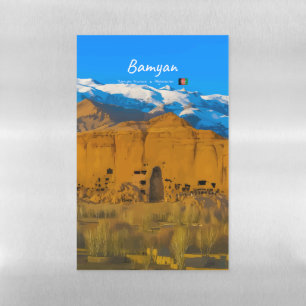Bamyan, Afghanistan - Buddha Cliff Valley Magnetic Dry Erase Sheet