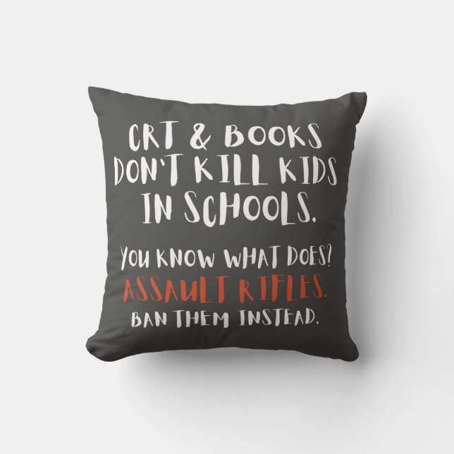 Ban Assault Rifles Instead Typography  Throw Pillow (Front)