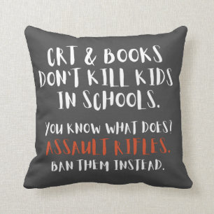 Ban Assault Rifles Instead Typography Throw Pillow