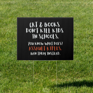 Ban Assault Rifles Instead Typography Yard Sign
