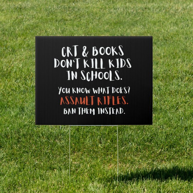 Ban Assault Rifles Instead Typography Yard Sign (Insitu)