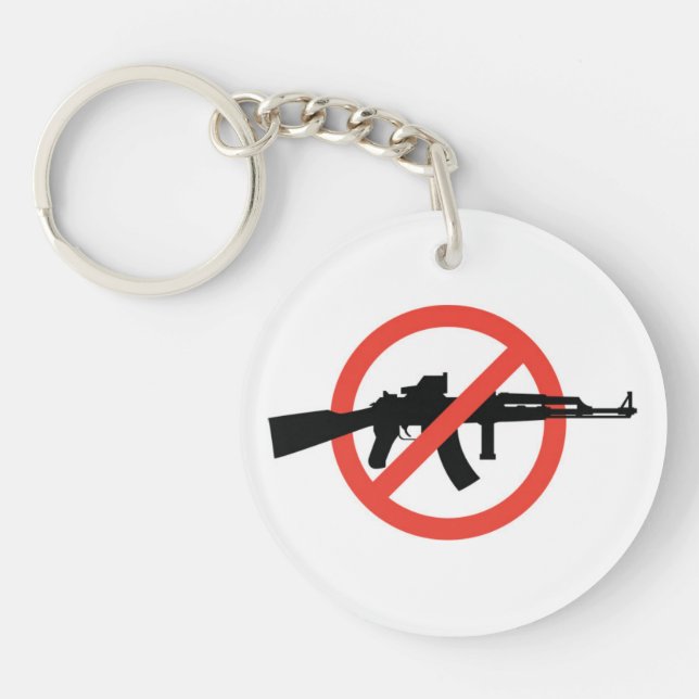 Ban Assault Rifles Keychain (Front)