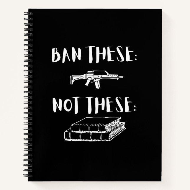 Ban Assault Rifles Not Books Grid Paper Notebook (Front)