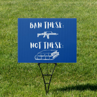 Ban Assault Rifles Not Books Yard Sign