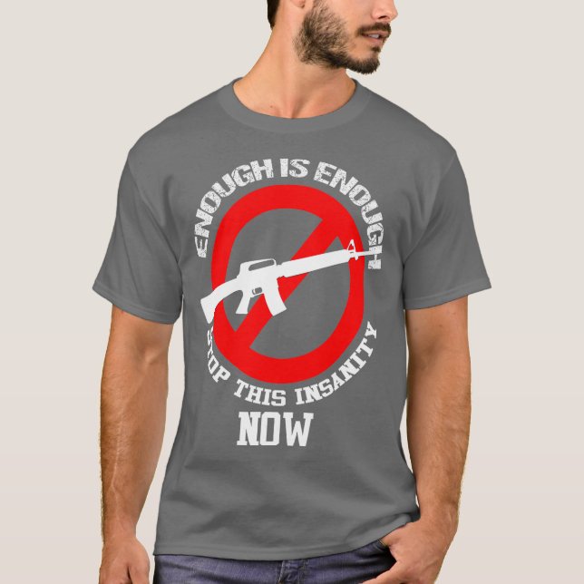 Ban Assault Rifles NOW Ban AR15 Guns T-Shirt (Front)