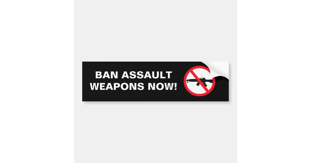 #ENOUGH BAN ASSAULT WEAPONS Bumper Sticker – Anti-NRA Gun Control Decal, USA Made