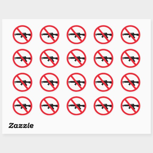 Ban Assault Weapons Classic Round Sticker Zazzle
