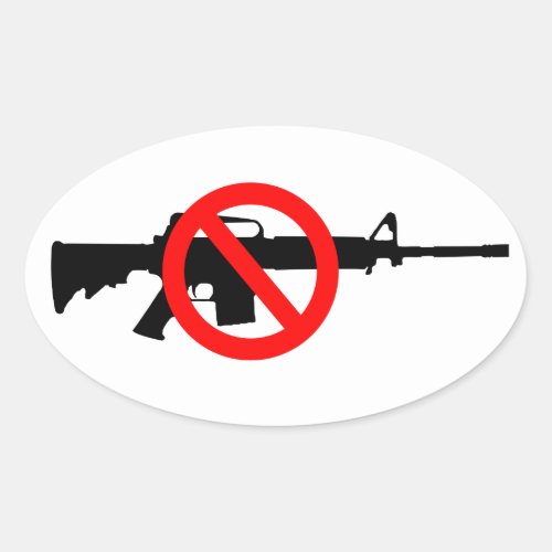 Ban Assault Weapons Oval Sticker