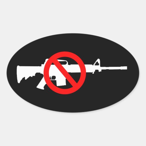 Ban Assault Weapons Oval Sticker