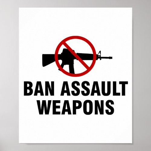 Ban assault weapons poster