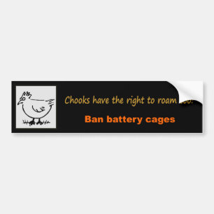 Ban Battery Cages Bumper Sticker