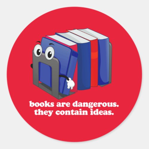 Ban Bigots Not Books Classic Round Sticker