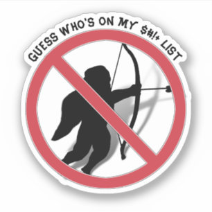 Ban Cupid Anti Valentine's Day  Sticker