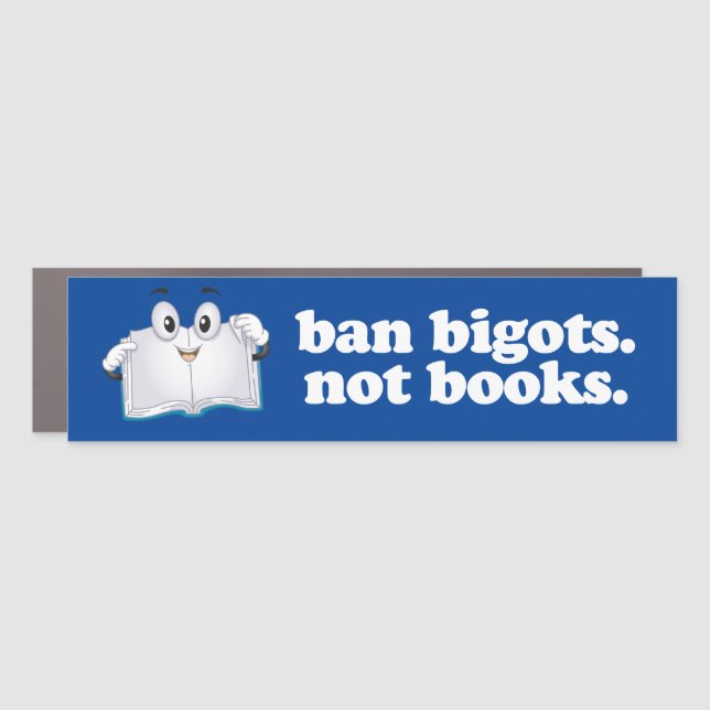 Ban Fascists Not Books Car Magnet (Front)