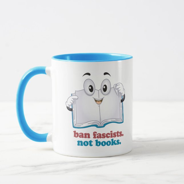 Ban Fascists Not Books Mug (Left)