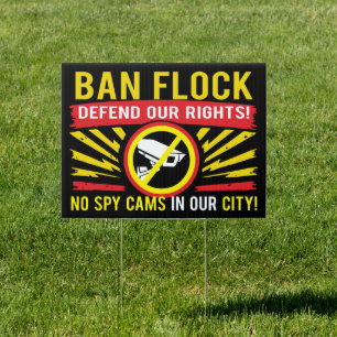 BAN FLOCK / DEFEND OUR RIGHTS Yard Sign