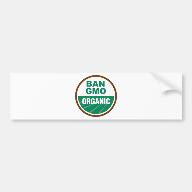 Ban GMO Organic Bumper Sticker (Front)