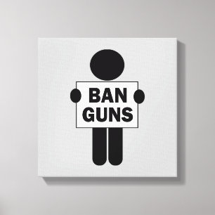Ban Guns Canvas Print