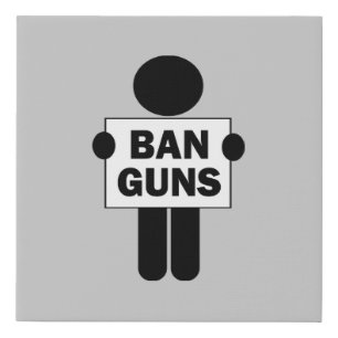 Ban Guns Faux Canvas Print