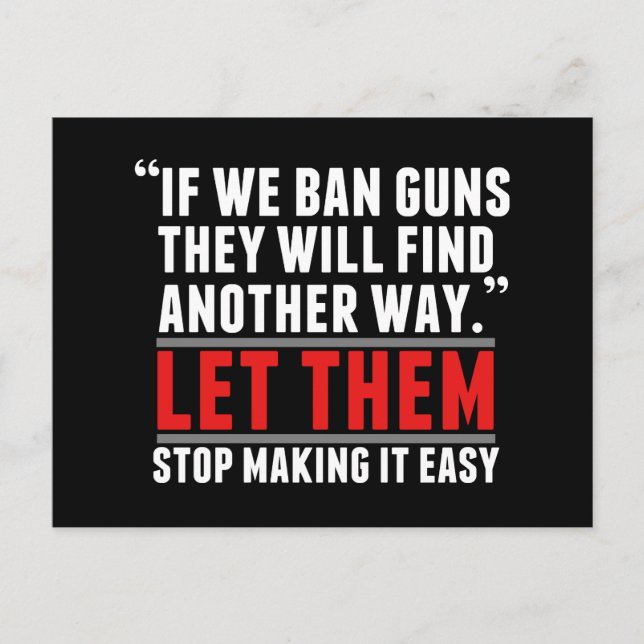 Ban Guns - Support Gun Reform Postcard (Front)