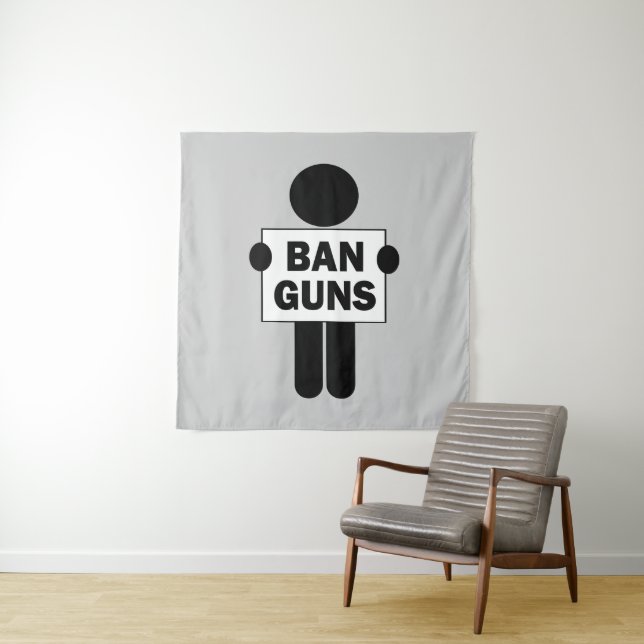 Ban Guns Tapestry (In Situ)