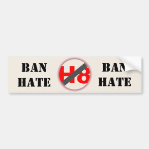 Ban Hate Bumper Sticker