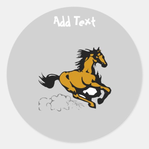 Ban Horse Racing personalized Classic Round Sticker