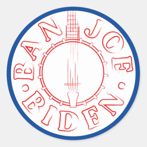 Ban Joe Biden Banjo Sticker
