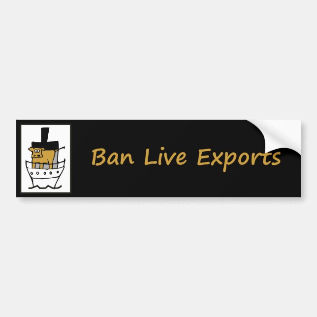 Ban Live Exports Bumper Sticker (Front)