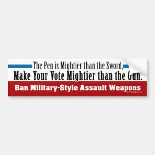 Ban Military-Style Assault Weapons Bumper Sticker