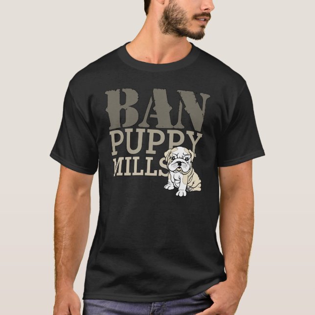 Ban Puppy Mills T-Shirt (Front)