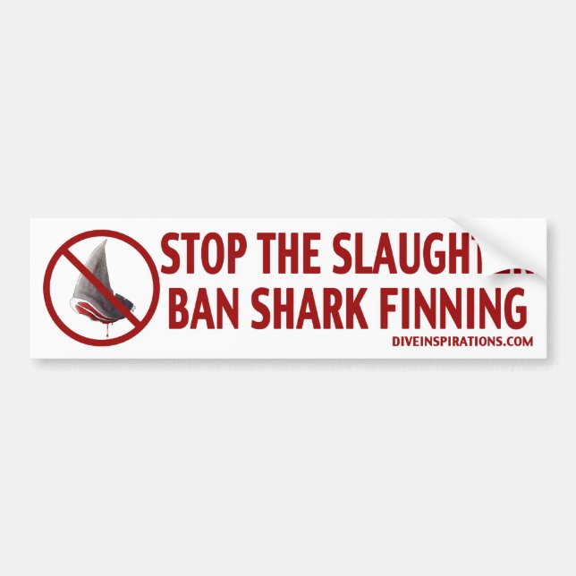 Ban Shark Finning Bumper Sticker (Front)