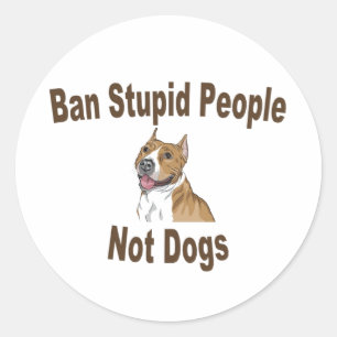 Ban Stupid People Classic Round Sticker