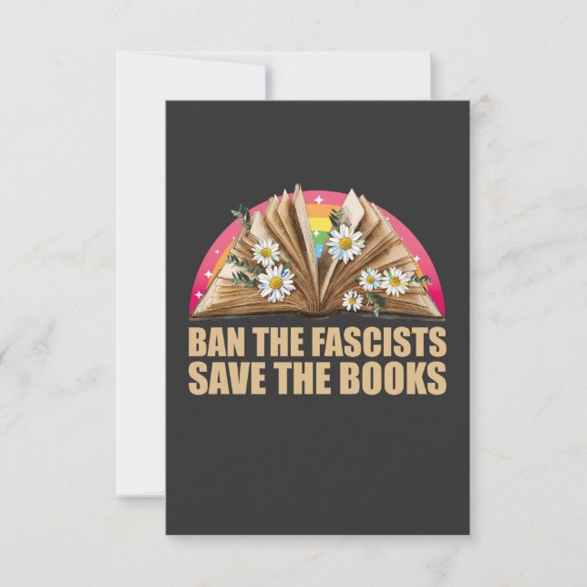 ban the fascists save the books invitation (Front)