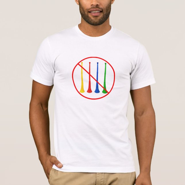 Ban the Vuvuzela 2014 World Cup Soccer T-Shirt (Front)