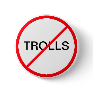 Ban Trolls Pinback Button