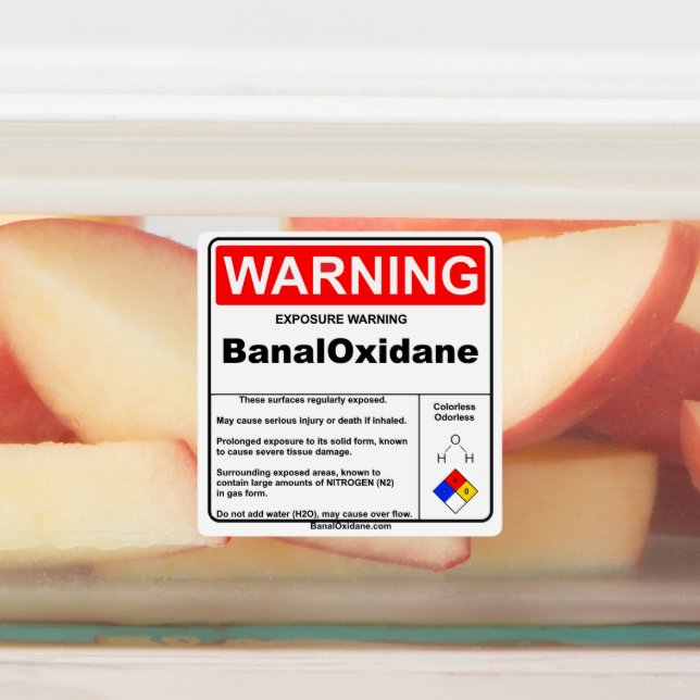 BanalOxidane Warning Sheet Labels (Affixed)
