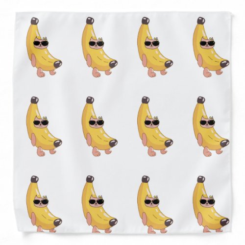 Banana and cool cute cat bandana