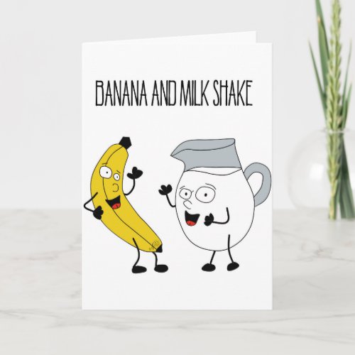 Banana and Milk Shake Card