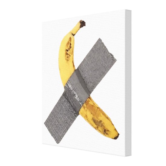 Banana and Silver Tape Canvas Print