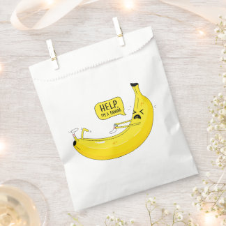Banana and sock favor bag