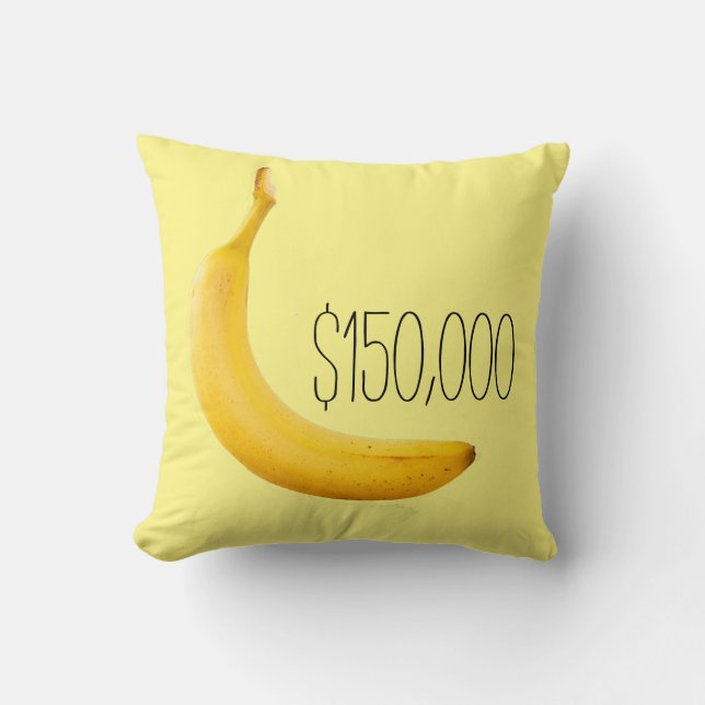 banana art Parody Throw Pillow (Front)