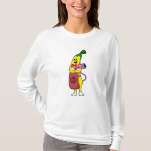 Banana as Hairdresser with Hair dryer T-Shirt